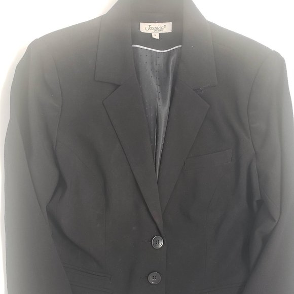 Jessica Petite NWOT Formal Comfort Blazer Black 8 - Picture 1 of 7